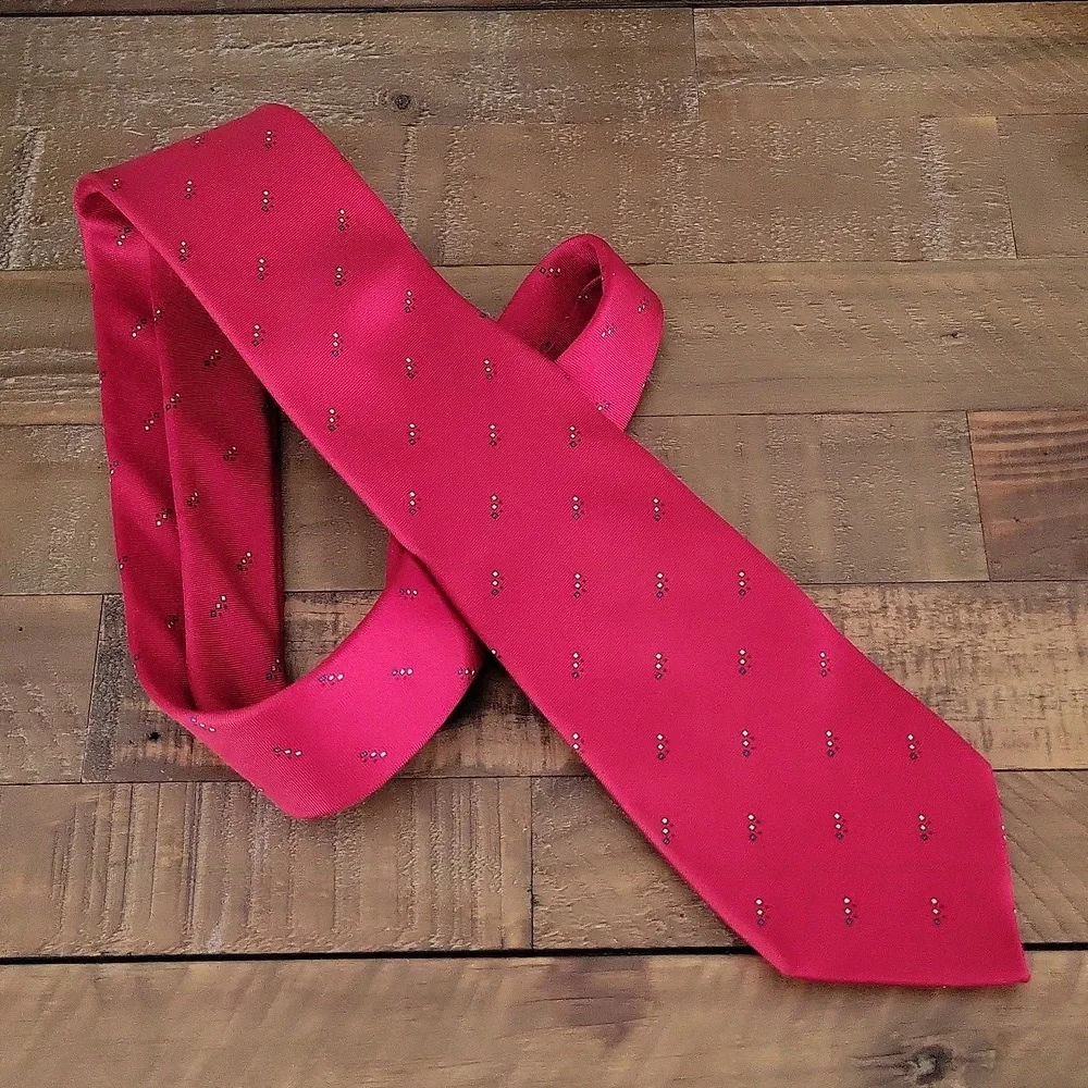 Christian Dior Red Silk Tie - Picture 6 of 6